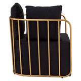 Rosina Chair, Linen, Sponge, Black