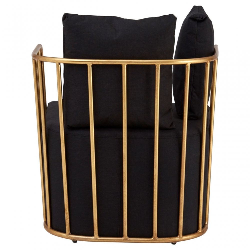 Rosina Chair, Linen, Sponge, Black