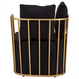 Rosina Chair, Linen, Sponge, Black