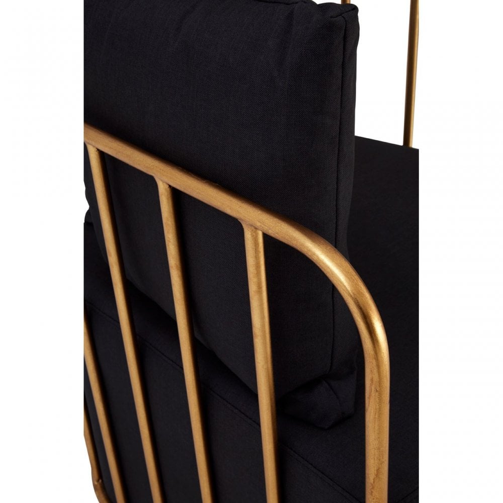 Rosina Chair, Linen, Sponge, Black