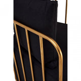 Rosina Chair, Linen, Sponge, Black