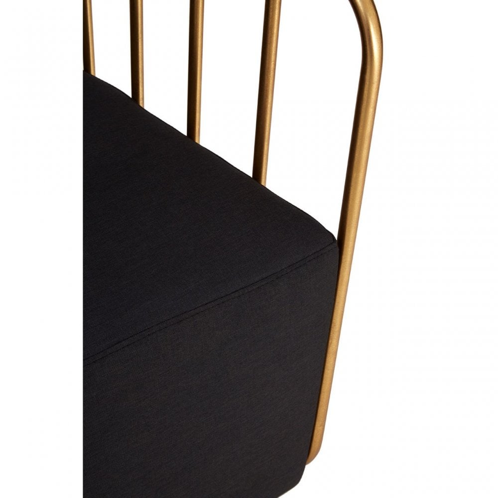 Rosina Chair, Linen, Sponge, Black