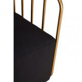 Rosina Chair, Linen, Sponge, Black