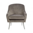 Louxor Grey Velvet Chair, Velvet, Grey