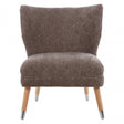 Buffet Regents Grey Chenille Wingback Chair, Wood, Grey