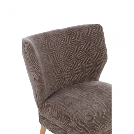 Buffet Regents Grey Chenille Wingback Chair, Wood, Grey