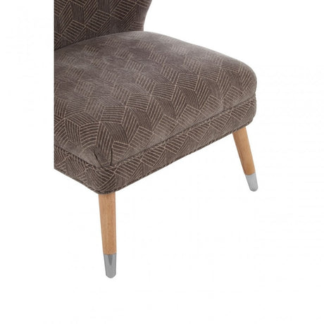Buffet Regents Grey Chenille Wingback Chair, Wood, Grey