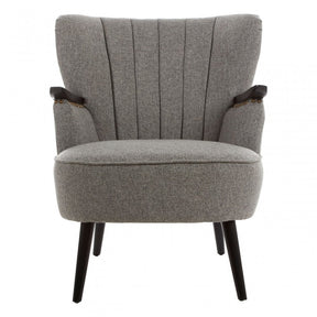 Townhouse Grey Fabric Armchair, Wood, Grey