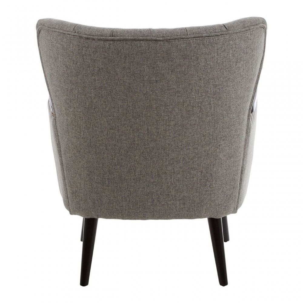 Townhouse Grey Fabric Armchair, Wood, Grey