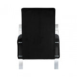 Kirsti Black Velvet Chair, Black