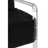 Kirsti Black Velvet Chair, Black