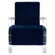 Kirsti Blue Velvet Chair, Blue