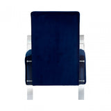 Kirsti Blue Velvet Chair, Blue