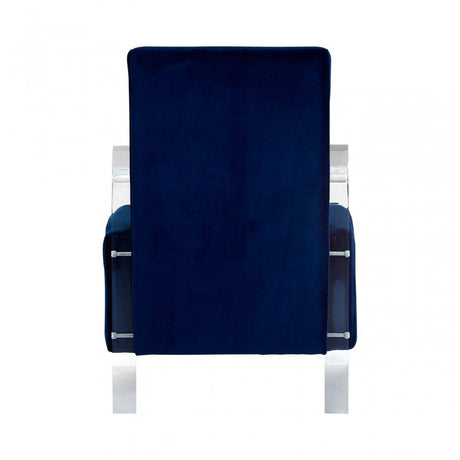 Kirsti Blue Velvet Chair, Blue