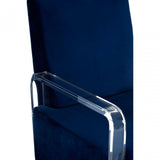 Kirsti Blue Velvet Chair, Blue