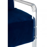 Kirsti Blue Velvet Chair, Blue