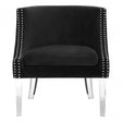 Kirsti Black Curved Chair, Black
