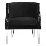 Kirsti Black Curved Chair, Black