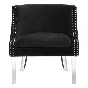Kirsti Black Curved Chair, Black