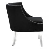 Kirsti Black Curved Chair, Black