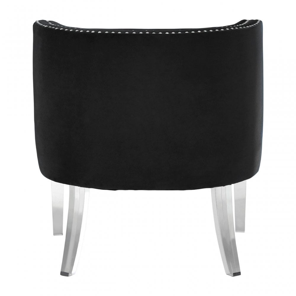 Kirsti Black Curved Chair, Black