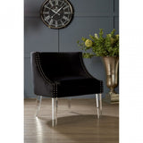 Kirsti Black Curved Chair, Black