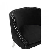 Kirsti Black Curved Chair, Black