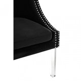 Kirsti Black Curved Chair, Black