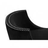 Kirsti Black Curved Chair, Black