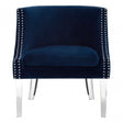 Kirsti Blue Curved Chair, Blue