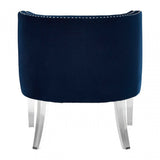 Kirsti Blue Curved Chair, Blue