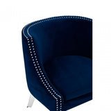 Kirsti Blue Curved Chair, Blue