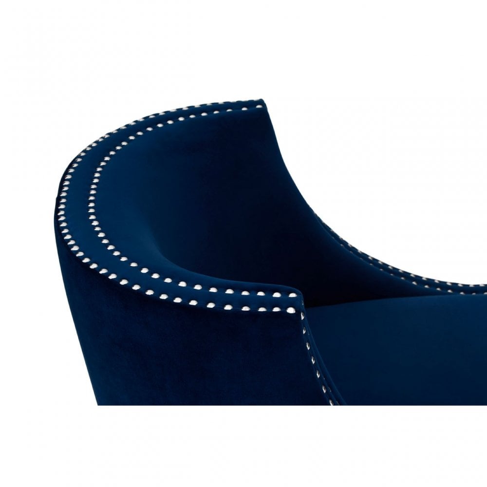 Kirsti Blue Curved Chair, Blue