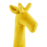 Childrens Yellow Fur and Wood Giraffe Animal Chair