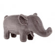 Childrens Grey Fur and Wood Elephant Animal Chair