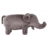 Childrens Grey Fur and Wood Elephant Animal Chair
