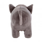 Childrens Grey Fur and Wood Elephant Animal Chair