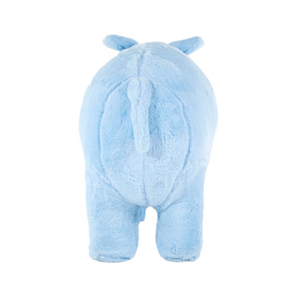 Childrens Blue Fur and Wood Hippo Animal Chair