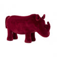 Childrens Maroon Fur and Wood Rhino Animal Chair