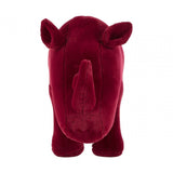 Childrens Maroon Fur and Wood Rhino Animal Chair