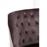 Darwin Grey Velvet Chair, Cotton Velvet, Rubberwood