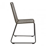 Sisal Grey Rope Chair, Cotton Rope, Steel, Grey