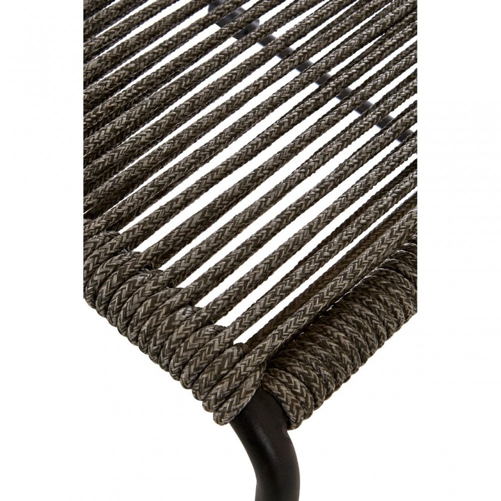 Sisal Grey Rope Chair, Cotton Rope, Steel, Grey
