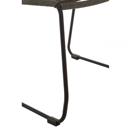 Sisal Grey Rope Chair, Cotton Rope, Steel, Grey