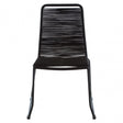 Sisal Black Rope Chair, Cotton Rope, Steel, Black