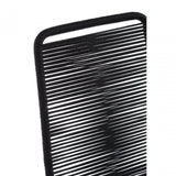 Sisal Black Rope Chair, Cotton Rope, Steel, Black