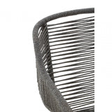 Sisal Grey Rope Armchair, Cotton Rope, Steel, Wood, Grey
