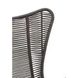Sisal Grey Rope Lounge Chair & Footstool, Cotton Rope, Steel, Wool, Grey