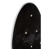 Novara Black Velvet / Silver Baroque Chair, Plywood, Stainless Steel, Black