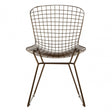 Brock Bronze Metal Grid Frame Wire Chair, Metal, Bronze